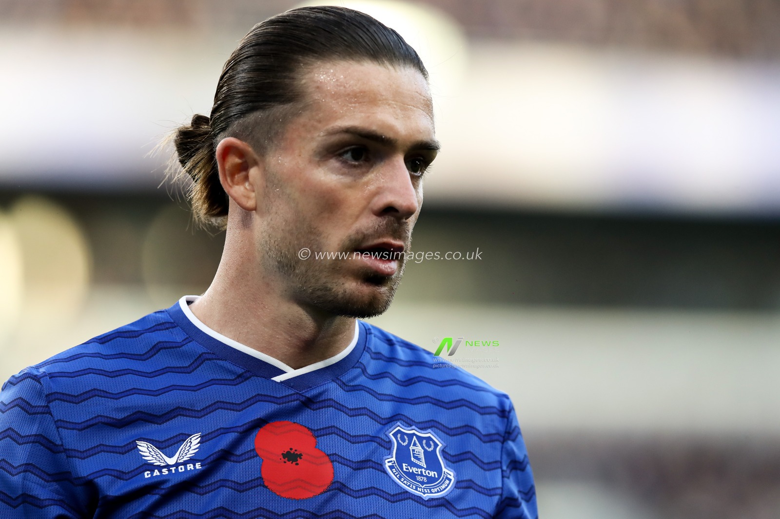 Jack Grealish of Everton during the Premier League match Everton vs Fulham at Hill Dickinson Stadium, Liverpool, United Kingdom, 8th November 2025

(Photo by Jorge Horsted/News Images)

*** GER AUT SUI OUT ***
