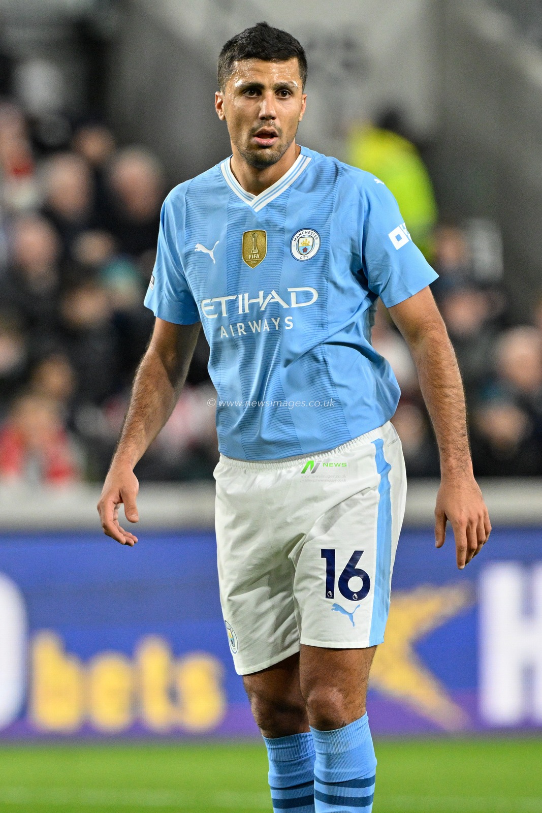 Rodri of Manchester City during the Premier League match Brentford vs Manchester City at The Gtech Community Stadium, London, United Kingdom, 5th February 2024

(Photo by Cody Froggatt/News Images)