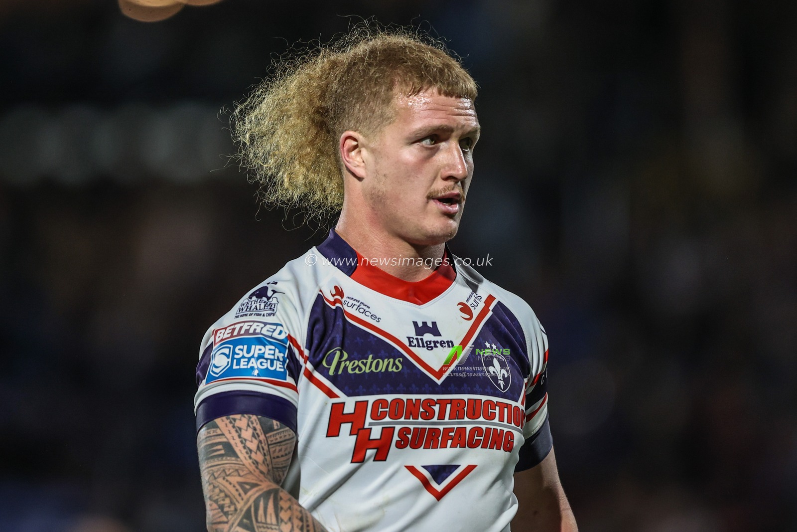 Caius Faatili of Wakefield Trinity during the Betfred Super League Round 8 match Wakefield Trinity vs Castleford Tigers at DIY Kitchens Stadium, Wakefield, United Kingdom, 17th April 2025

(Photo by Alfie Cosgrove/News Images)