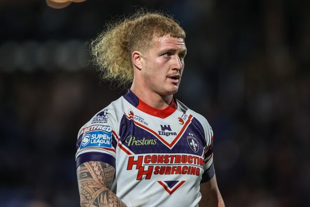 Caius Faatili of Wakefield Trinity during the Betfred Super League Round 8 match Wakefield Trinity vs Castleford Tigers at DIY Kitchens Stadium, Wakefield, United Kingdom, 17th April 2025

(Photo by Alfie Cosgrove/News Images)