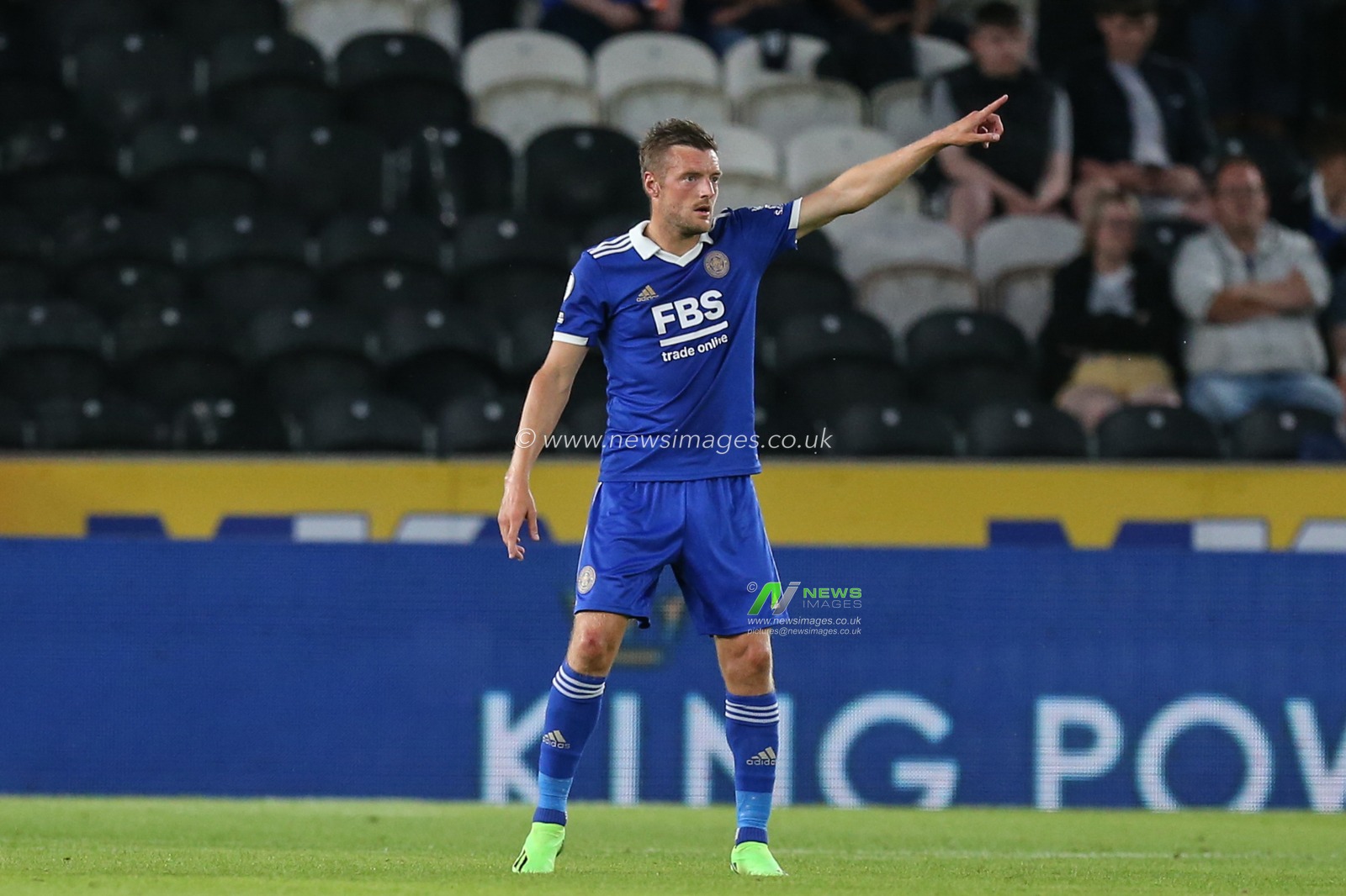 Jamie Vardy #9 of Leicester City during the game