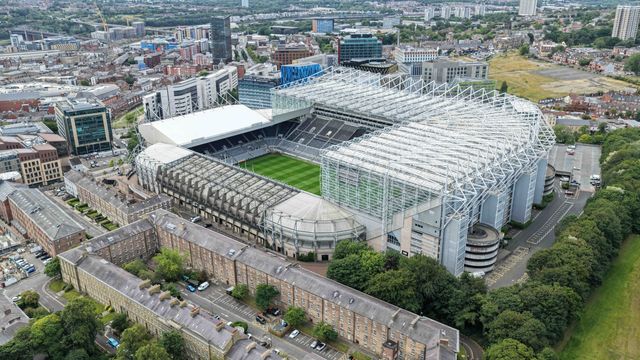 An aerial view of St Jamesâ€™ Park during the Pre-season friendly match Newcastle United vs Espanyol at St. James's Park, Newcastle, United Kingdom, 8th August 2025

(Photo by Mark Cosgrove/News Images)