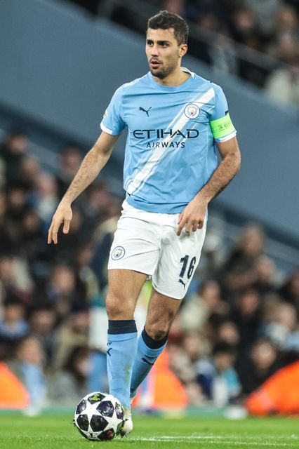 Rodrigo of Manchester City during the UEFA Champions League last 16 second leg match Manchester City vs Real Madrid at The City of Manchester Stadium, Manchester, United Kingdom on 17 March 2026

(Photo by Mark Cosgrove/News Images)