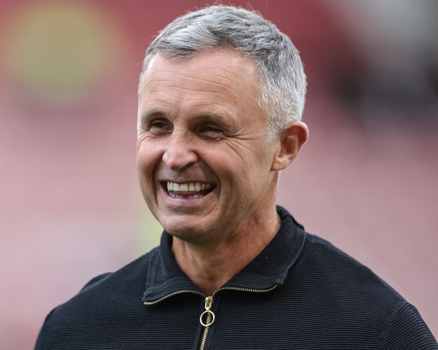 Paul Rowley head coach of Salford Red Devils full of smiles during the Betfred Super League Round 23 match Leigh Leopards vs Salford Red Devils at Leigh Sports Village, Leigh, United Kingdom, 22nd August 2025

(Photo by Mark Cosgrove/News Images)