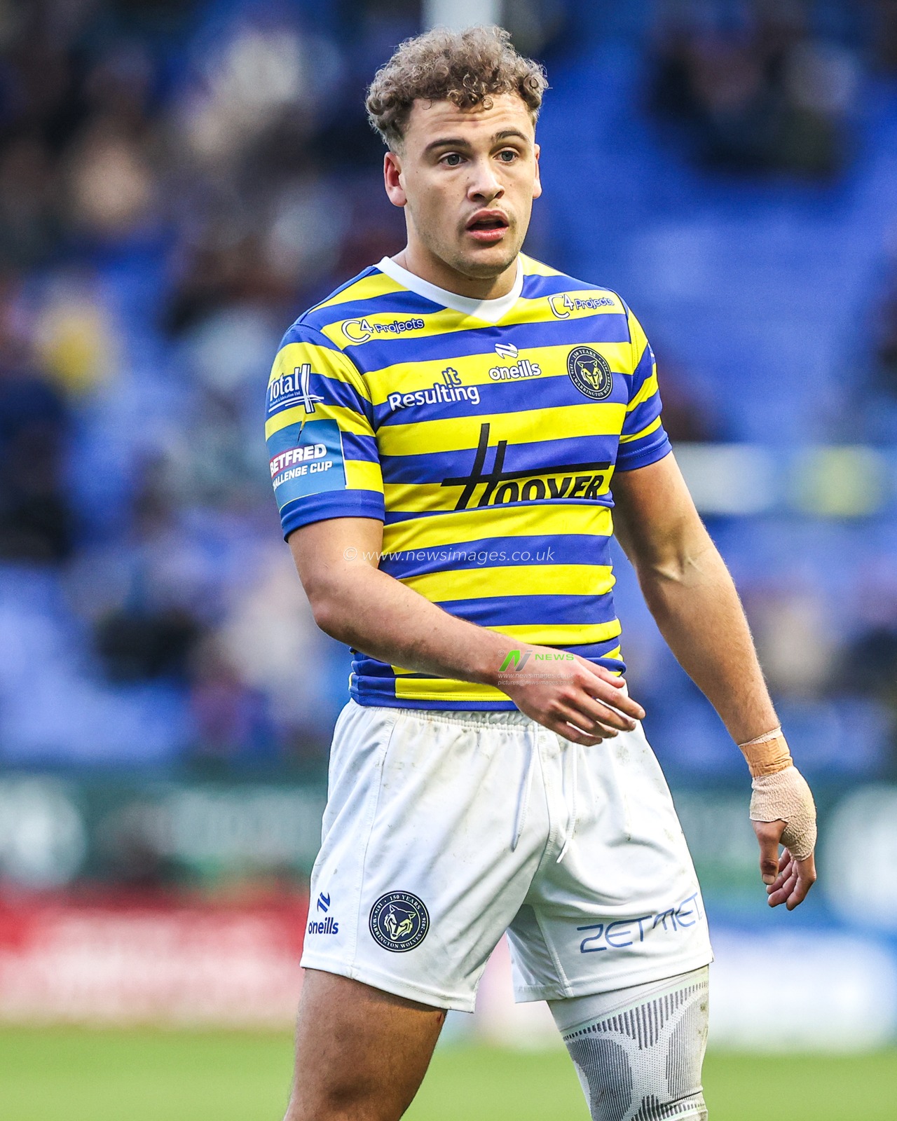 Cai Taylor-Wray of Warrington Wolves during the Betfred Challenge Cup Quarter Final match Warrington Wolves vs Leigh Leopards at The Halliwell Jones Stadium, Warrington, United Kingdom on 11 April 2026

(Photo by Alfie Cosgrove/News Images)