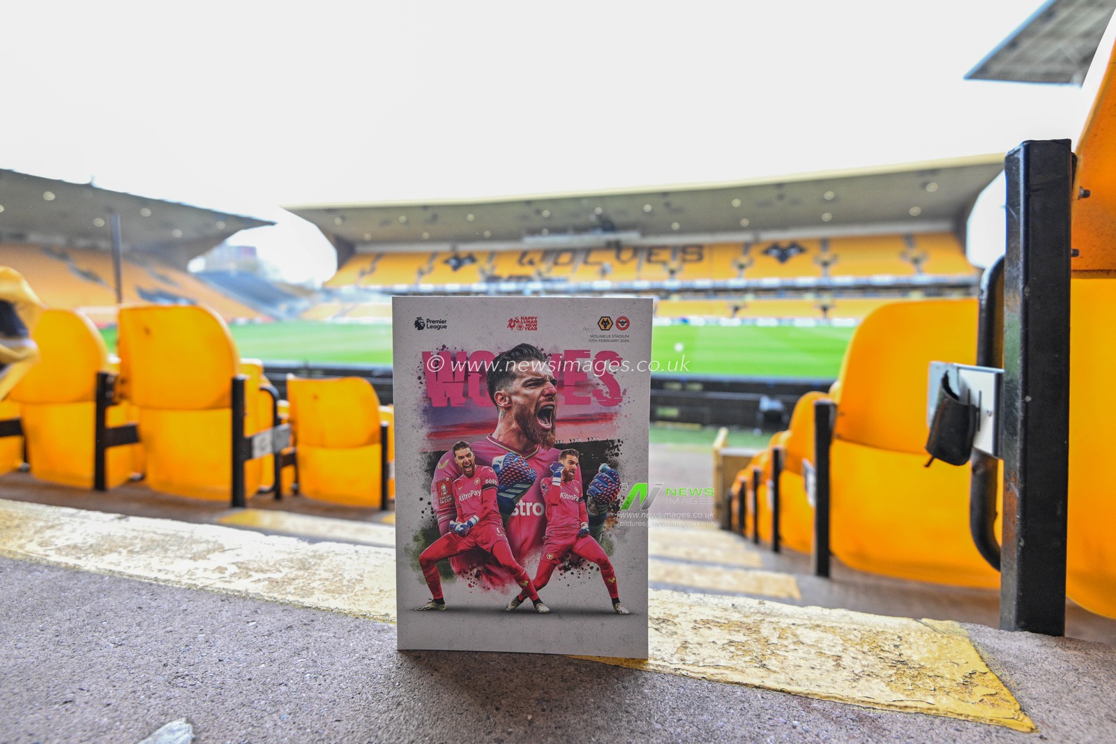 JosÃ© SÃ¡ of Wolverhampton Wanderers on the cover of the match day program, during the Premier League match Wolverhampton Wanderers vs Brentford at Molineux, Wolverhampton, United Kingdom, 10th February 2024

(Photo by Cody Froggatt/News Images)