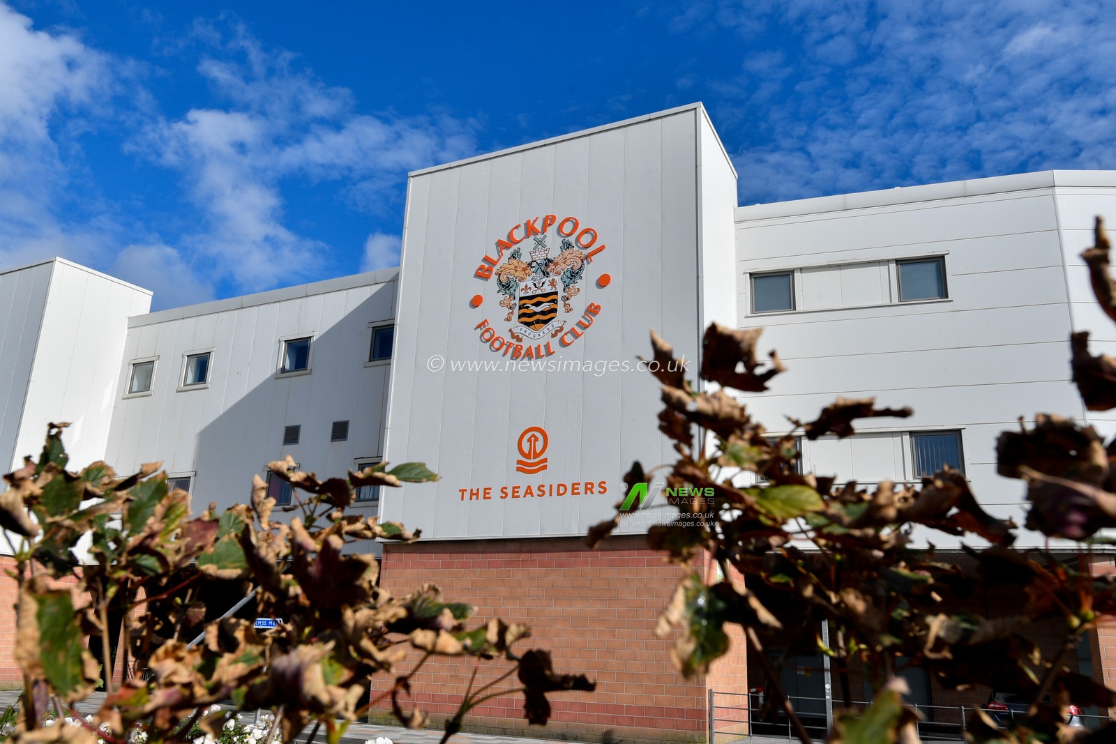 A general view of the exterior of Bloomfield Road, the home of Blackpool