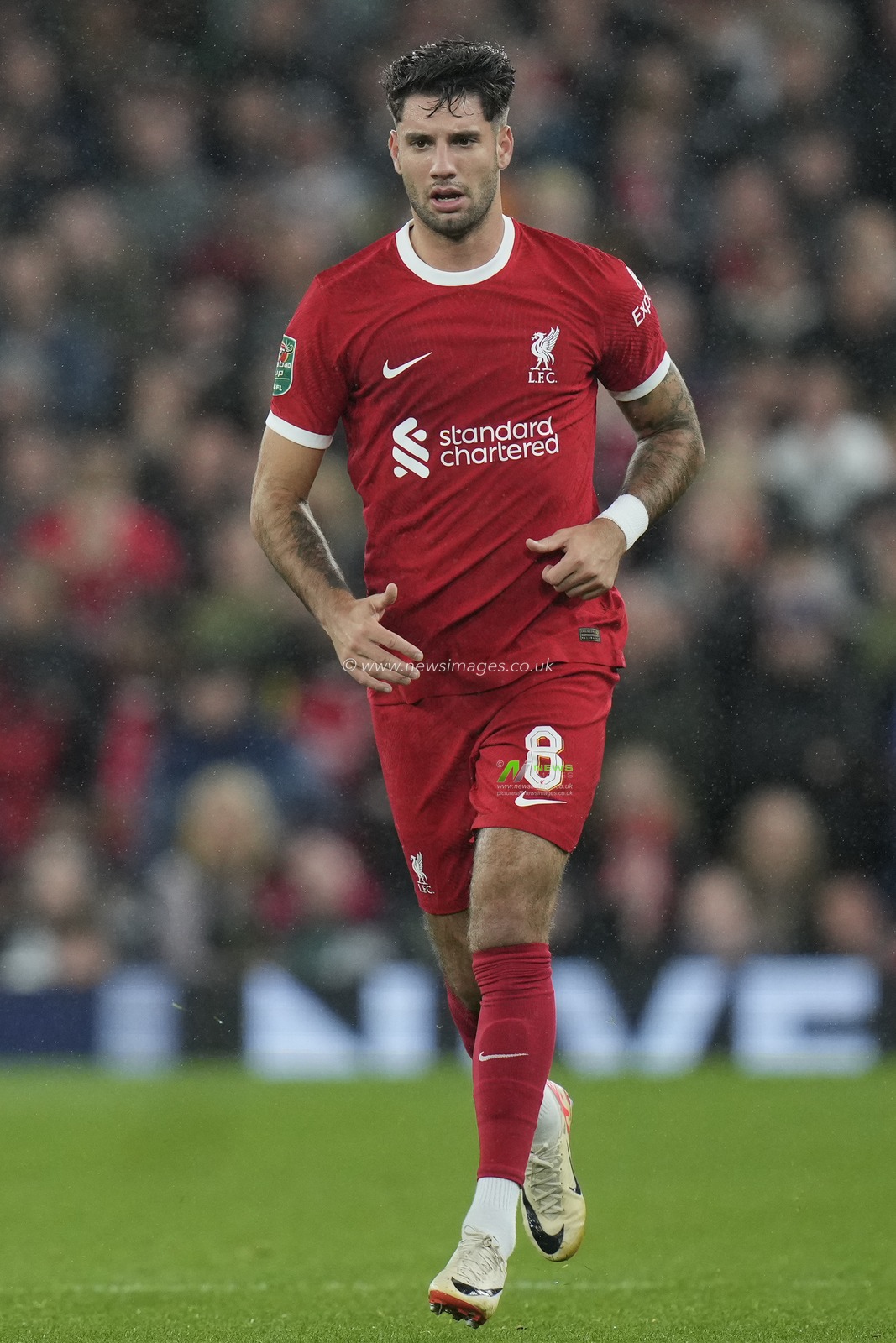 Dominik Szoboszlai #8 of Liverpool during the Carabao Cup Third Round match Liverpool vs Leicester City at Anfield, Liverpool, United Kingdom, 27th September 2023

(Photo by Steve Flynn/News Images)