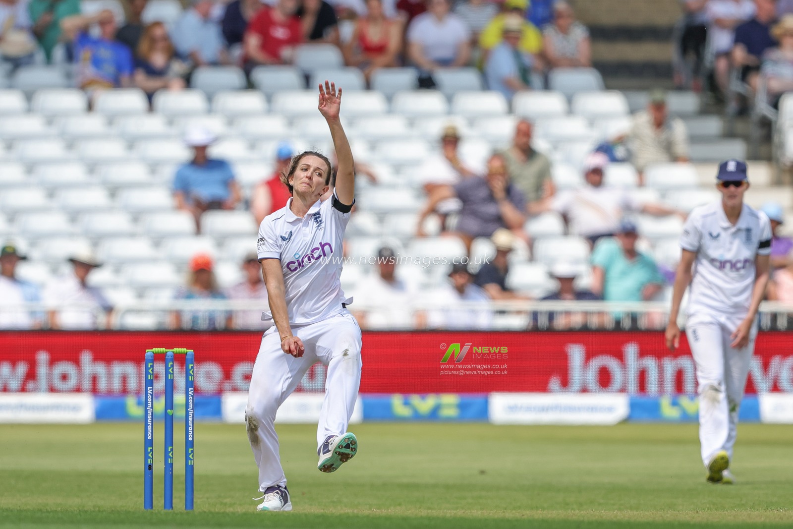 Kate Cross of England delivers the ball during the Metro Bank Women's Ashes 2023 match England vs Australia at Trent Bridge, Nottingham, United Kingdom, 22nd June 2023

(Photo by Mark Cosgrove/News Images)
