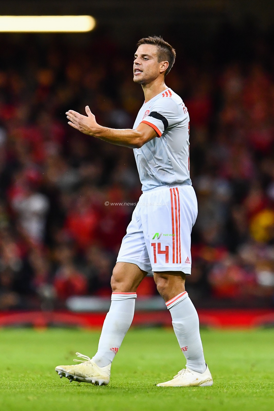 11th October 2018 , Principality Stadium, Cardiff, Wales ; International friendly, Wales v Spain ; CÃ©sar Azpilicueta of Spain

Credit: Craig Thomas/News Images