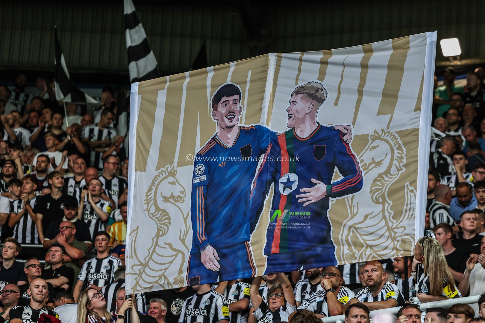 Newcastle fans during the Premier League match Newcastle United vs Liverpool at St. James's Park, Newcastle, United Kingdom, 25th August 2025

(Photo by Mark Cosgrove/News Images)