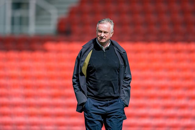 Michael O'Neill manager of Blackburn Rovers inspects the pitch prior to kick off during the Sky Bet Championship match Stoke City vs Blackburn Rovers at Bet365 Stadium, Stoke On Trent, United Kingdom on 11 April 2026

(Photo by Maynard Manyowa/News Images)
