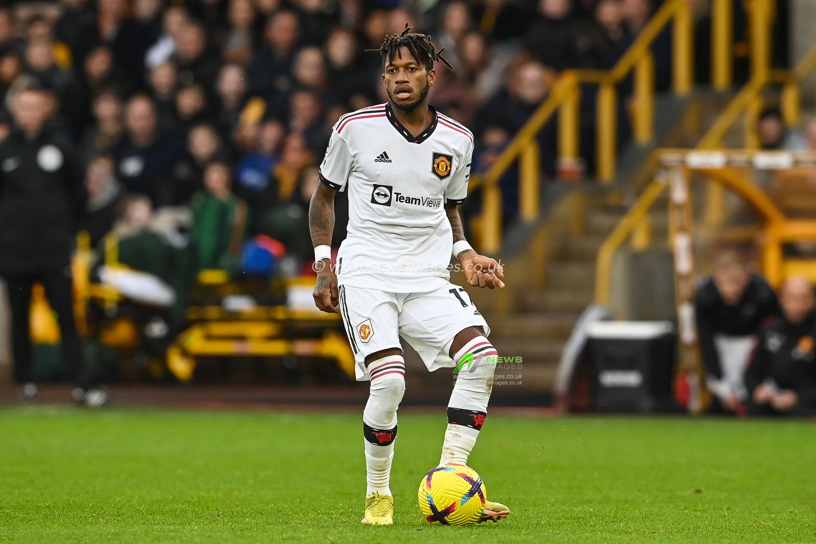 Fred #17 of Manchester United in action during the Premier League match Wolverhampton Wanderers vs Manchester United at Molineux, Wolverhampton, United Kingdom, 31st December 2022

(Photo by Craig Thomas/News Images)