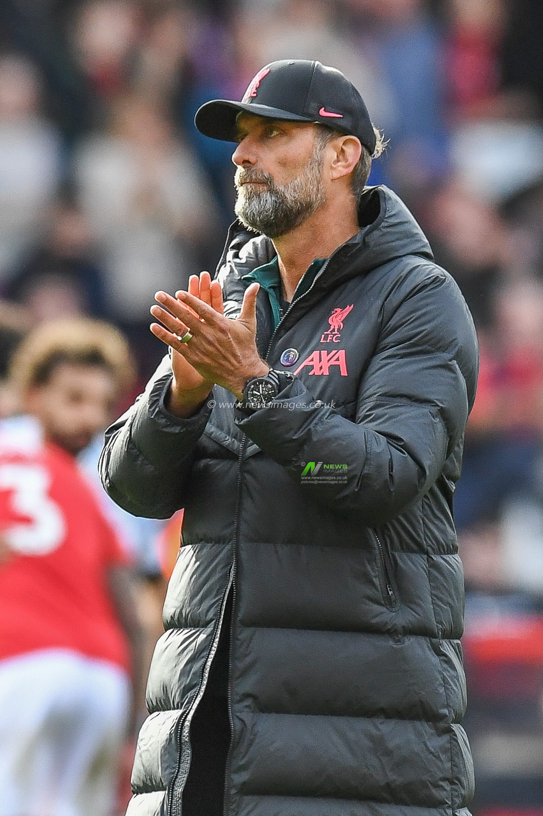 JÃ¼rgen Klopp manager of Liverpool  Applauds the travelling supporters during the Premier League match Nottingham Forest vs Liverpool at City Ground, Nottingham, United Kingdom, 22nd October 2022

(Photo by Mike Jones/News Images)