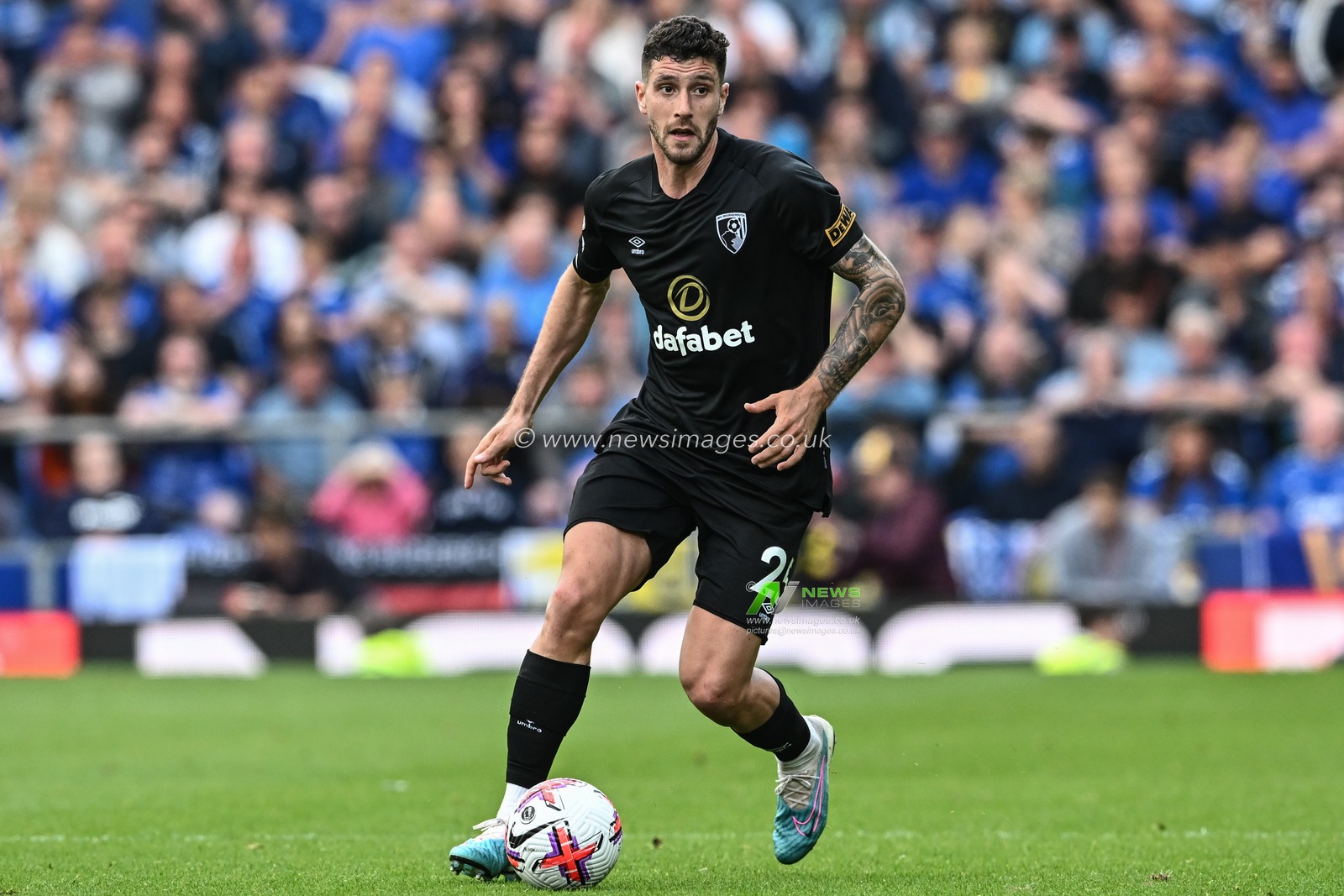 Marcos Senesi #25 of Bournemouth in action during the Premier League match Everton vs Bournemouth at Goodison Park, Liverpool, United Kingdom, 28th May 2023

(Photo by Craig Thomas/News Images)