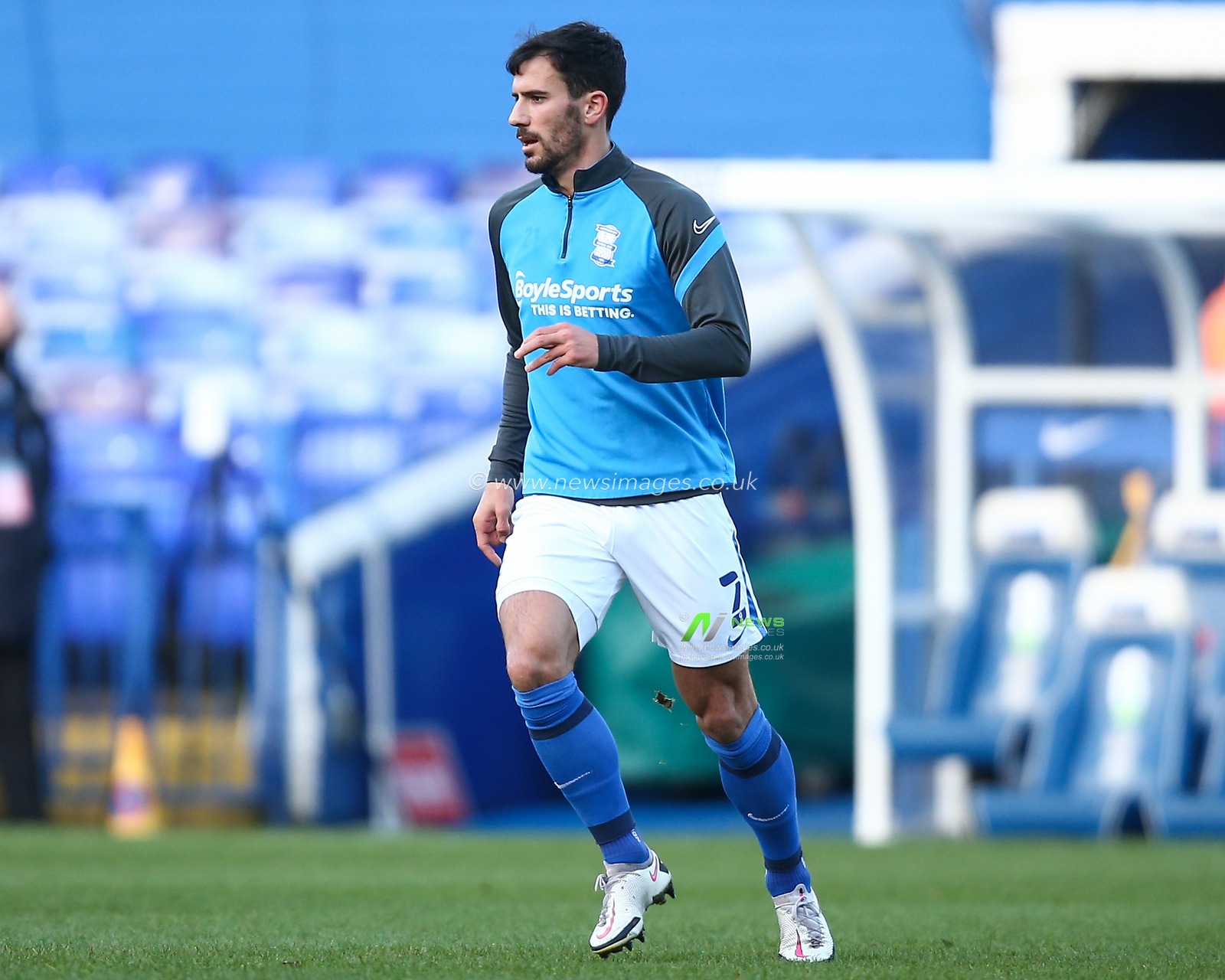 Maxime Colin #2 of Birmingham City during the warm up against Middlesbrough