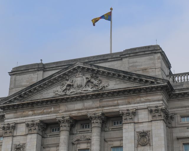 Royal Standard at Buckingham Palace after the passing of Her Majesty The Queen