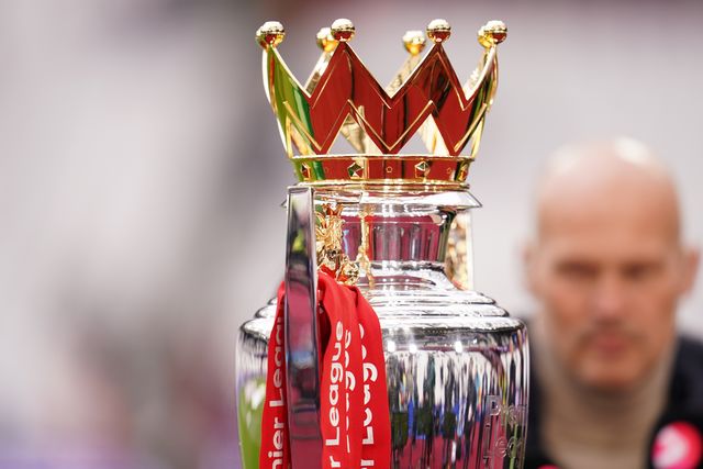 Premier league trophy on show ahead of kick off during the Premier League match West Ham United vs Arsenal at London Stadium, London, United Kingdom on 10 May 2026

(Photo by Harvey Murphy/News Images)