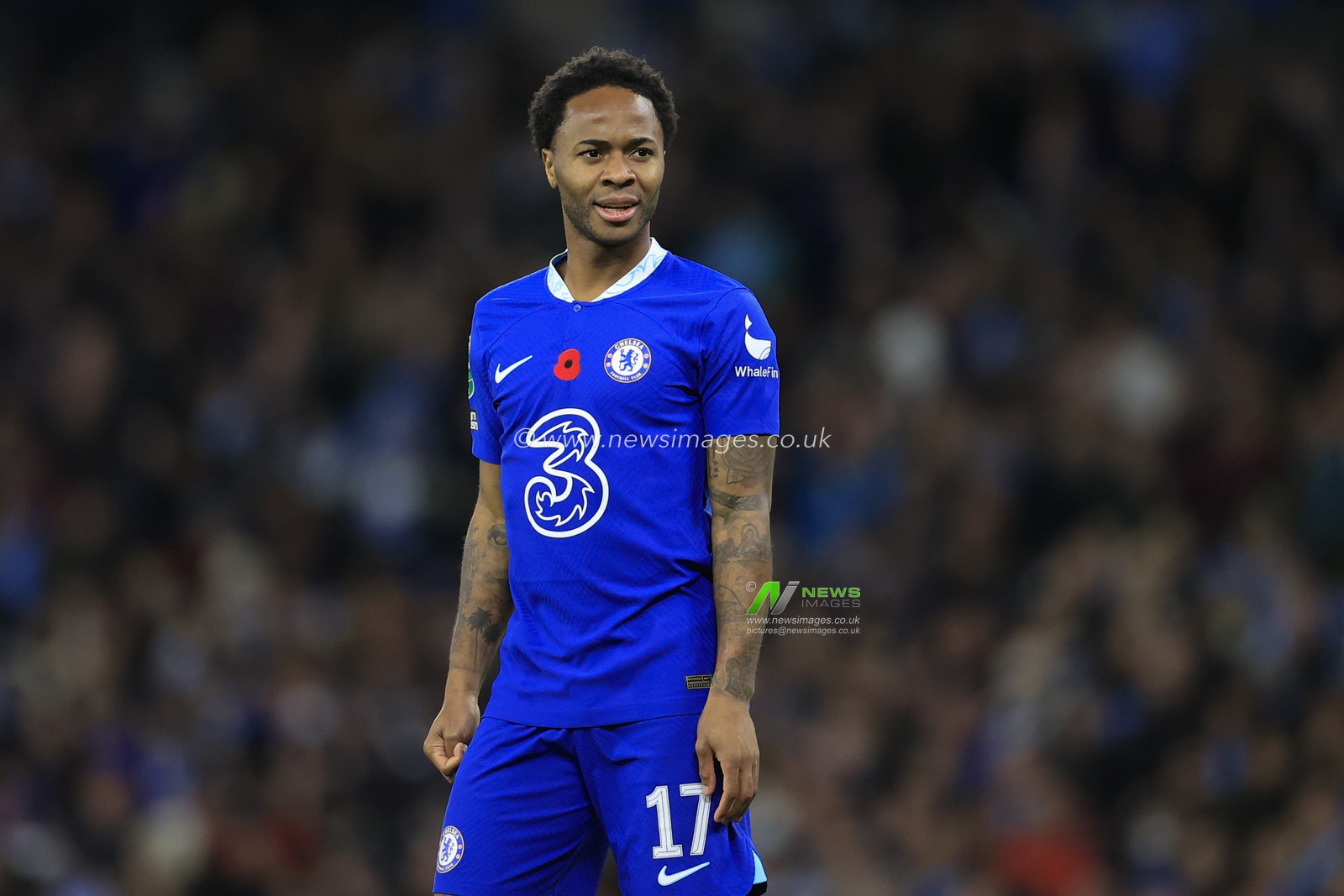 Raheem Sterling #17 of Chelsea during the Carabao Cup Third Round match Manchester City vs Chelsea at Etihad Stadium, Manchester, United Kingdom, 9th November 2022

(Photo by Conor Molloy/News Images)