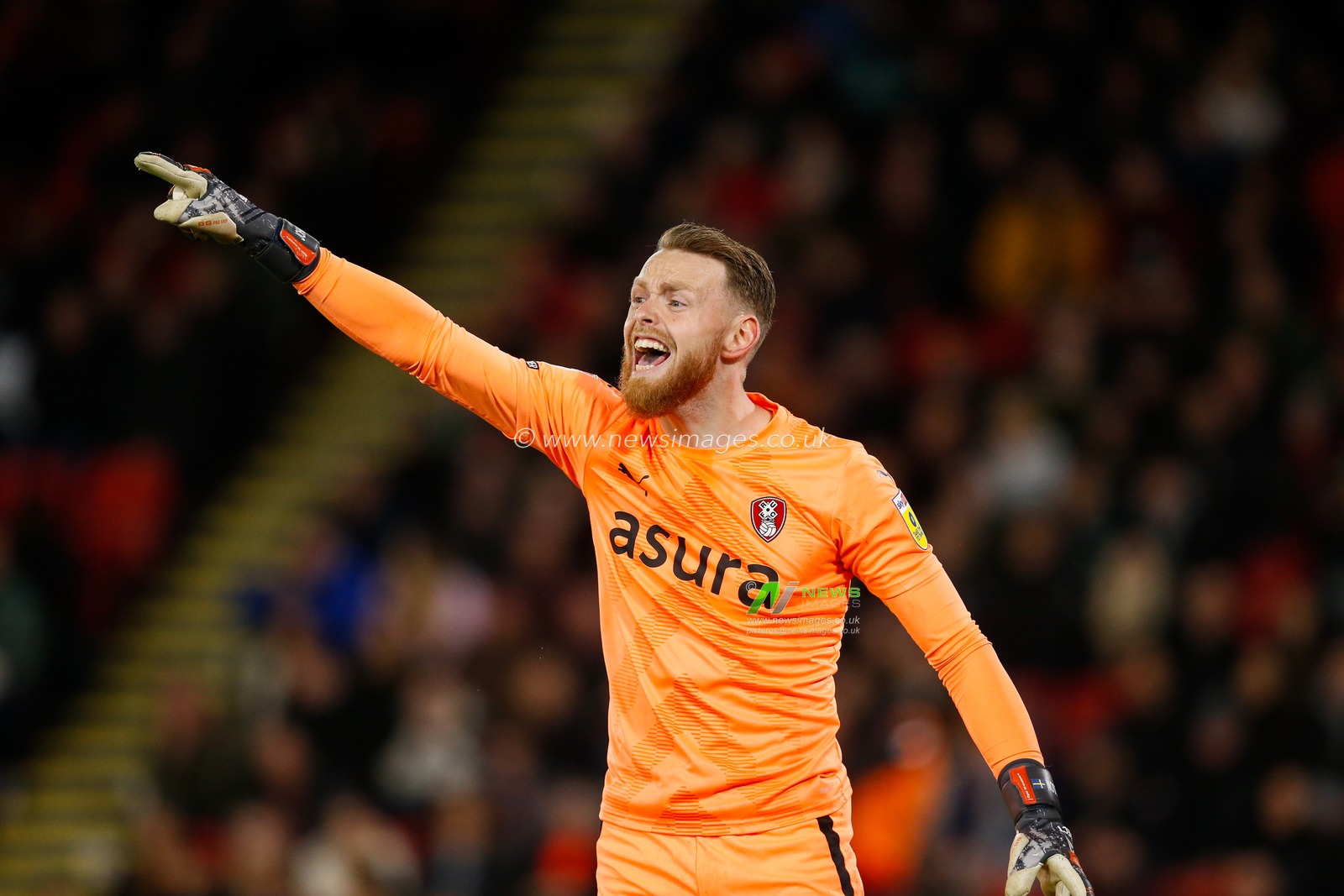 Viktor Johansson #1 of Rotherham United during the Sky Bet Championship match Sheffield United vs Rotherham United at Bramall Lane, Sheffield, United Kingdom, 8th November 2022

(Photo by Ben Early/News Images)