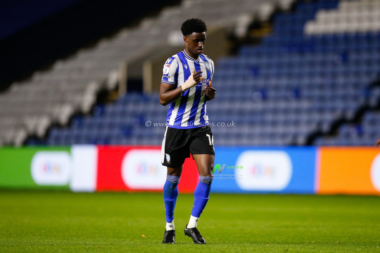 David Agbontohoma #16 of Sheffield Wednesday during the Papa John's Trophy match Sheffield Wednesday vs Leicester City U21 at Hillsborough, Sheffield, United Kingdom, 18th October 2022

(Photo by Ben Early/News Images)