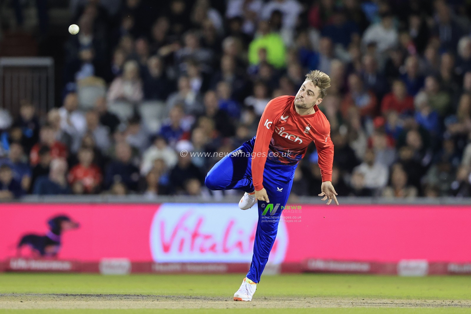 Will Jacks #85 of England in bowling action during the Second Vitality T20 International match England vs New Zealand at Old Trafford, Manchester, United Kingdom, 1st September 2023

(Photo by Conor Molloy/News Images)