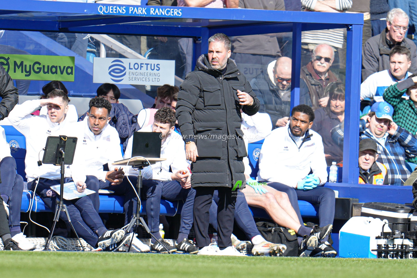 MartÃ­ Cifuentes manager of Queens Park Rangers during the Sky Bet Championship match Queens Park Rangers vs Leeds United at Kiyan Prince Foundation Stadium, London, United Kingdom, 15th March 2025

(Photo by Harvey Murphy/News Images)