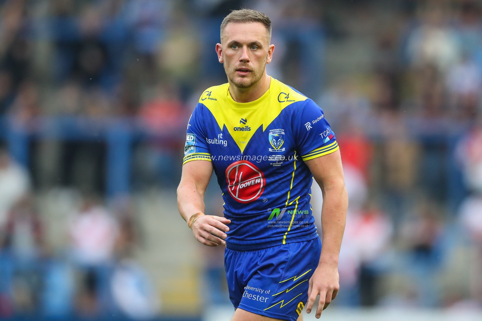 Ben Currie of Warrington Wolves during the Betfred Super League Round 25 match Warrington Wolves vs St Helens at Halliwell Jones Stadium, Warrington, United Kingdom, 7th September 2024

(Photo by Gareth Evans/News Images)