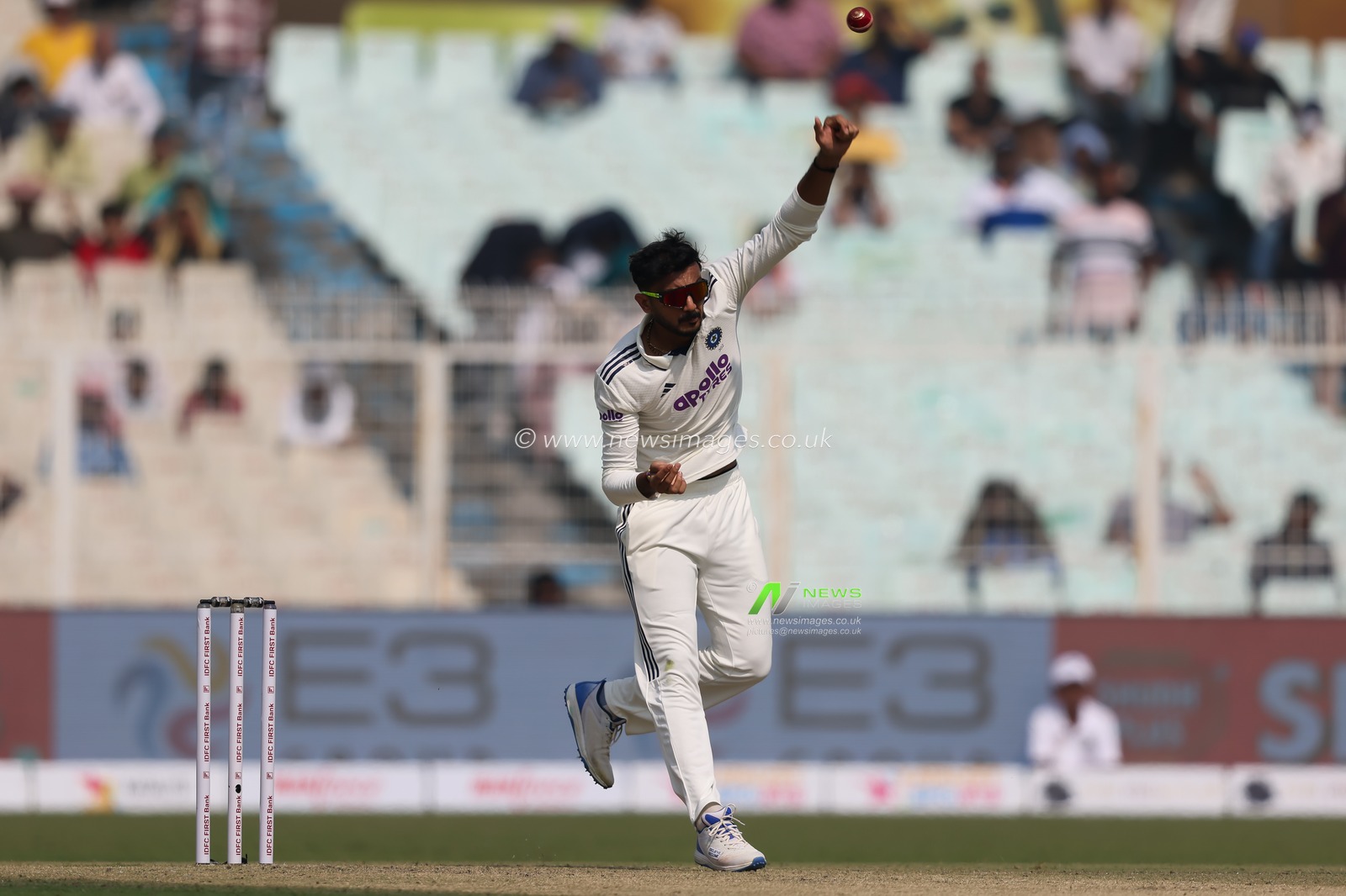 Axar Patel of India during the IDFC First Bank Test match day 1 India vs South Africa at Eden Gardens, Kolkata, India, 14th November 2025

(Photo by Shubhajit Roy Karmakar/News Images)