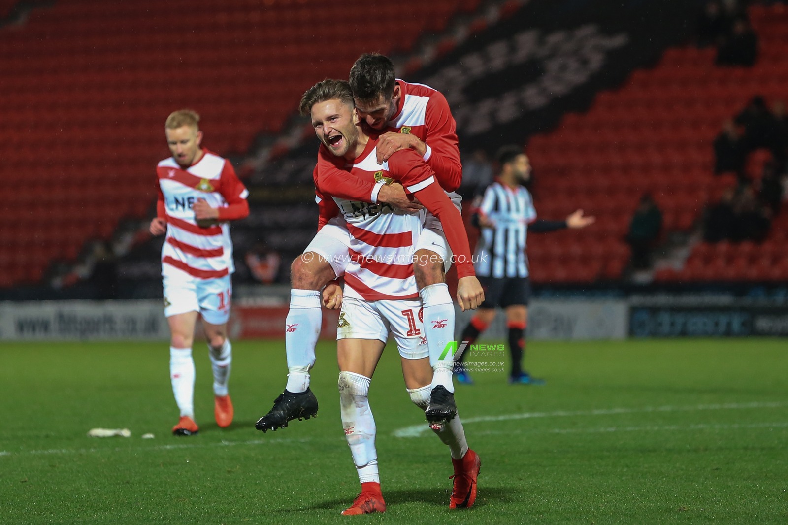 20th November 2018, Keepmoat Stadium, Doncaster, England; The Emirates FA Cup, Round 1, Doncaster Rovers v Chorley ; Alfie May (19) of Doncaster celebrates scoring his 4th goal of the night to make it 6-0

Credit: Mark Cosgrove/News Images

English Football League images are subject to DataCo Licence