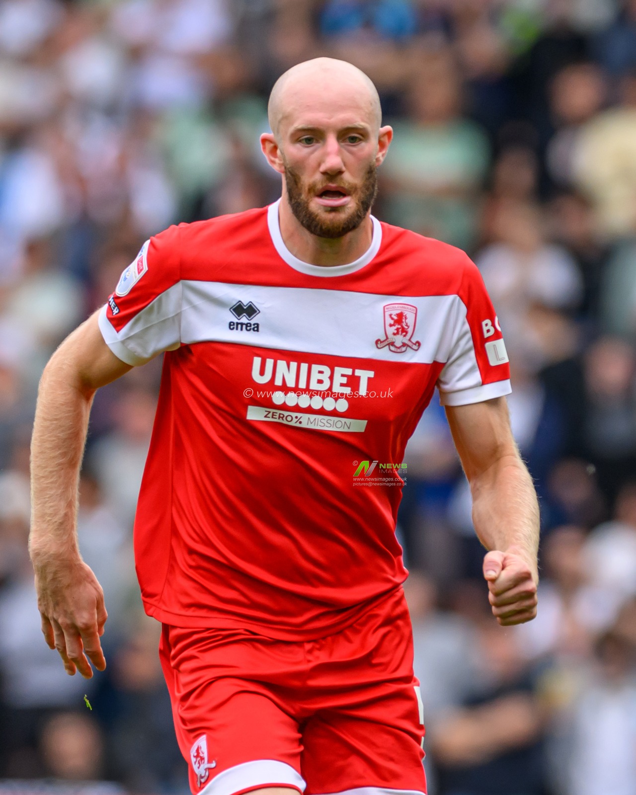 Matthew Clarke of Middlesbrough during the Sky Bet Championship match Derby County vs Middlesbrough at Pride Park Stadium, Derby, United Kingdom, 17th August 2024

(Photo by Mark Dunn/News Images)