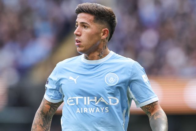 Enzo Fernández of Manchester City during the Premier League match Manchester City vs Coventry City at Etihad Stadium, Manchester, United Kingdom on 05 September 2026

(Photo by Mark Cosgrove/News Images)