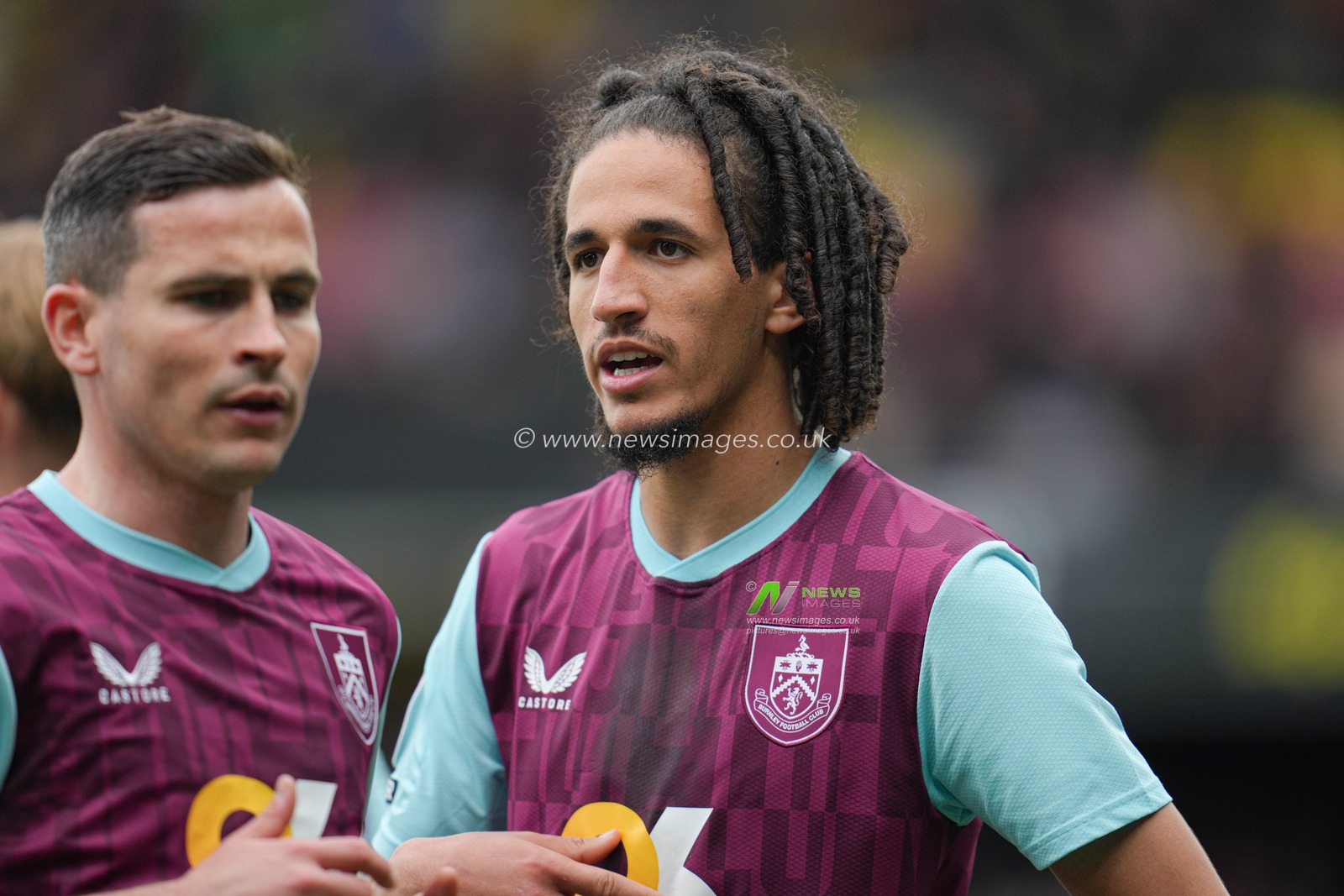 Hannibal Mejbri of Burnley during the Sky Bet Championship match Watford vs Burnley at Vicarage Road, Watford, United Kingdom, 18th April 2025

(Photo by Harvey Murphy/News Images)