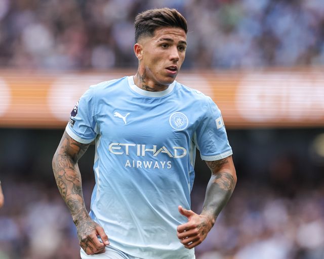 Enzo Fernández of Manchester City during the Premier League match Manchester City vs Coventry City at Etihad Stadium, Manchester, United Kingdom on 05 September 2026

(Photo by Mark Cosgrove/News Images)