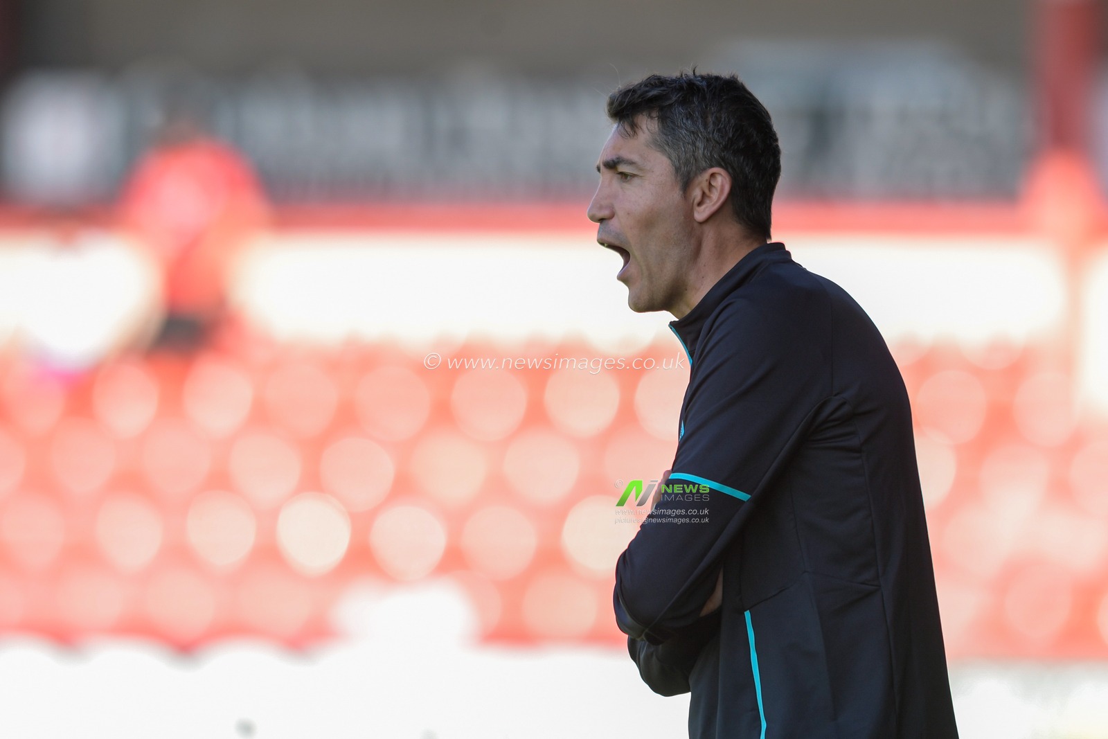 Bruno Lage manager of Wolverhampton Wanderers gives instructions during the game