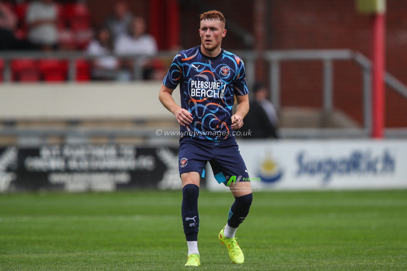 Sonny Carey of Blackpool during the Pre-season friendly match Crewe Alexandra vs Blackpool at Alexandra Stadium, Crewe, United Kingdom, 3rd August 2024

(Photo by Gareth Evans/News Images)