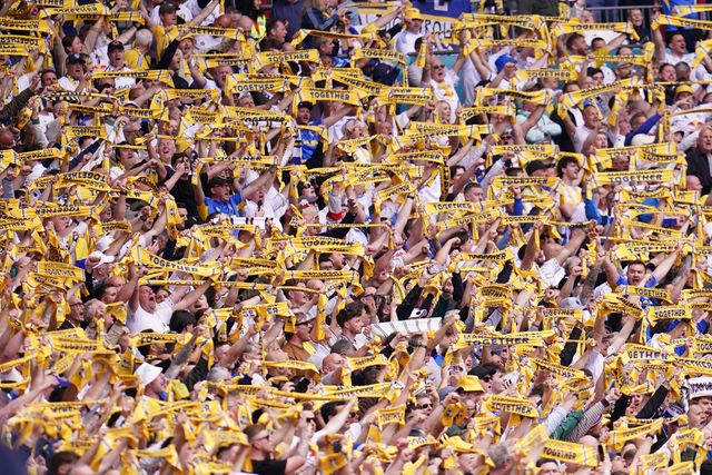 Leeds fans during the Emirates FA Cup Semi-Final match Chelsea vs Leeds United at Wembley Stadium, London, United Kingdom on 26 April 2026

(Photo by Harvey Murphy/News Images)
