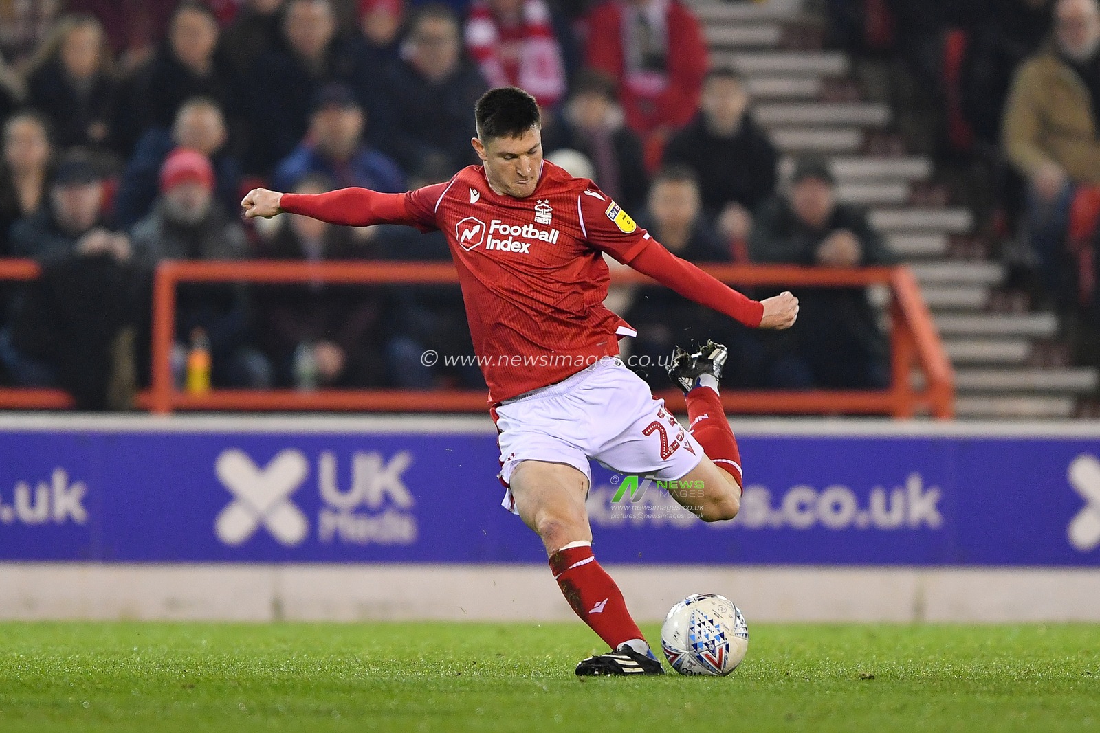 22nd January 2020, City Ground, Nottingham, England; Sky Bet Championship, Nottingham Forest v Reading : Joe Lolley (23) of Nottingham Forest shoots at goal