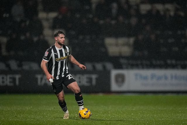 Nicholas Tsaroulla of Notts County makes a run with the ball during the Sky Bet League 2 match Notts County vs Gillingham at Meadow Lane, Nottingham, United Kingdom, 3rd February 2026

(Photo by Maynard Manyowa/News Images)
