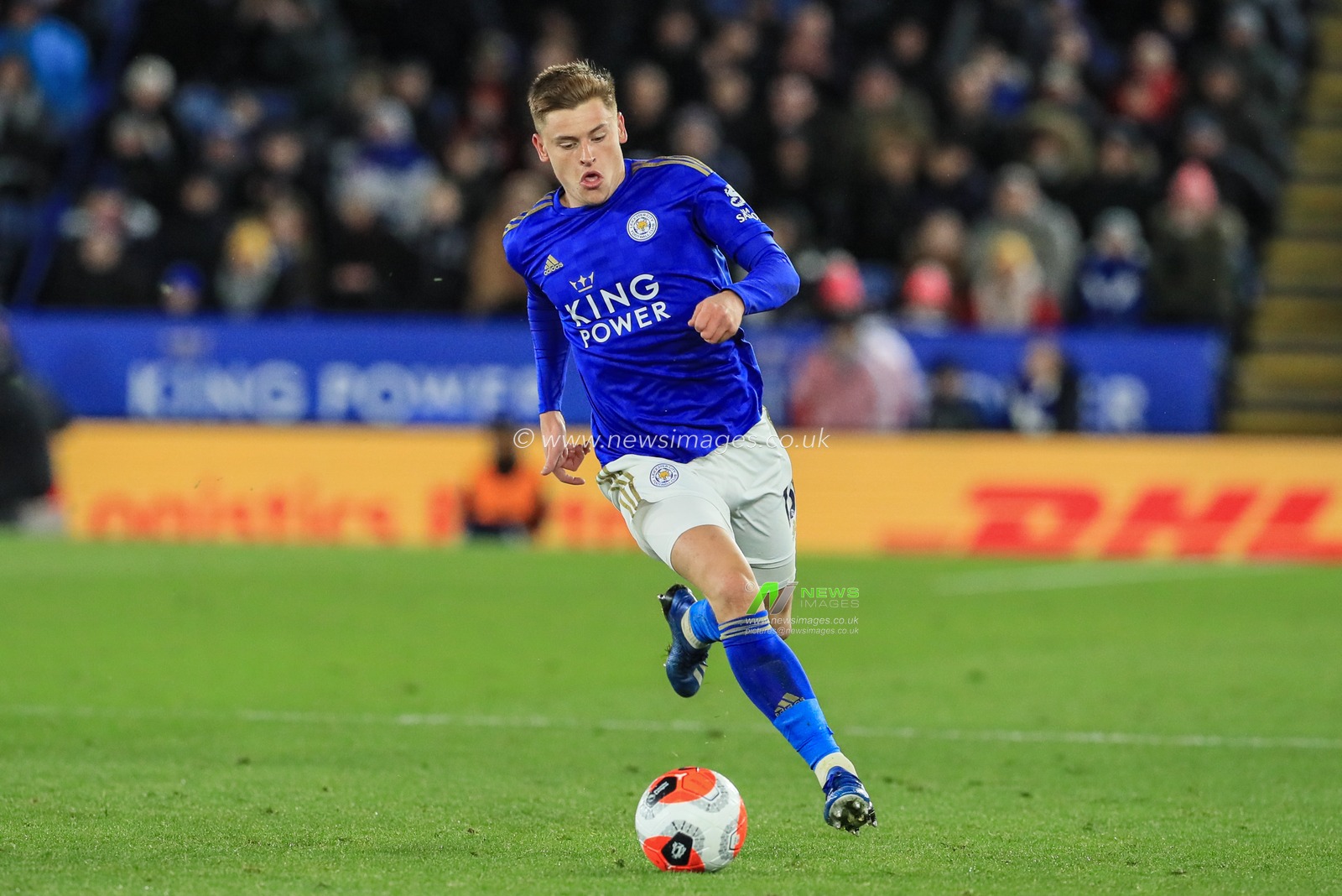 9th March 2020, King Power Stadium, Leicester, England; Premier League, Leicester City v Aston Villa : Harvey Barnes (15) of Leicester City makes a break with the ball