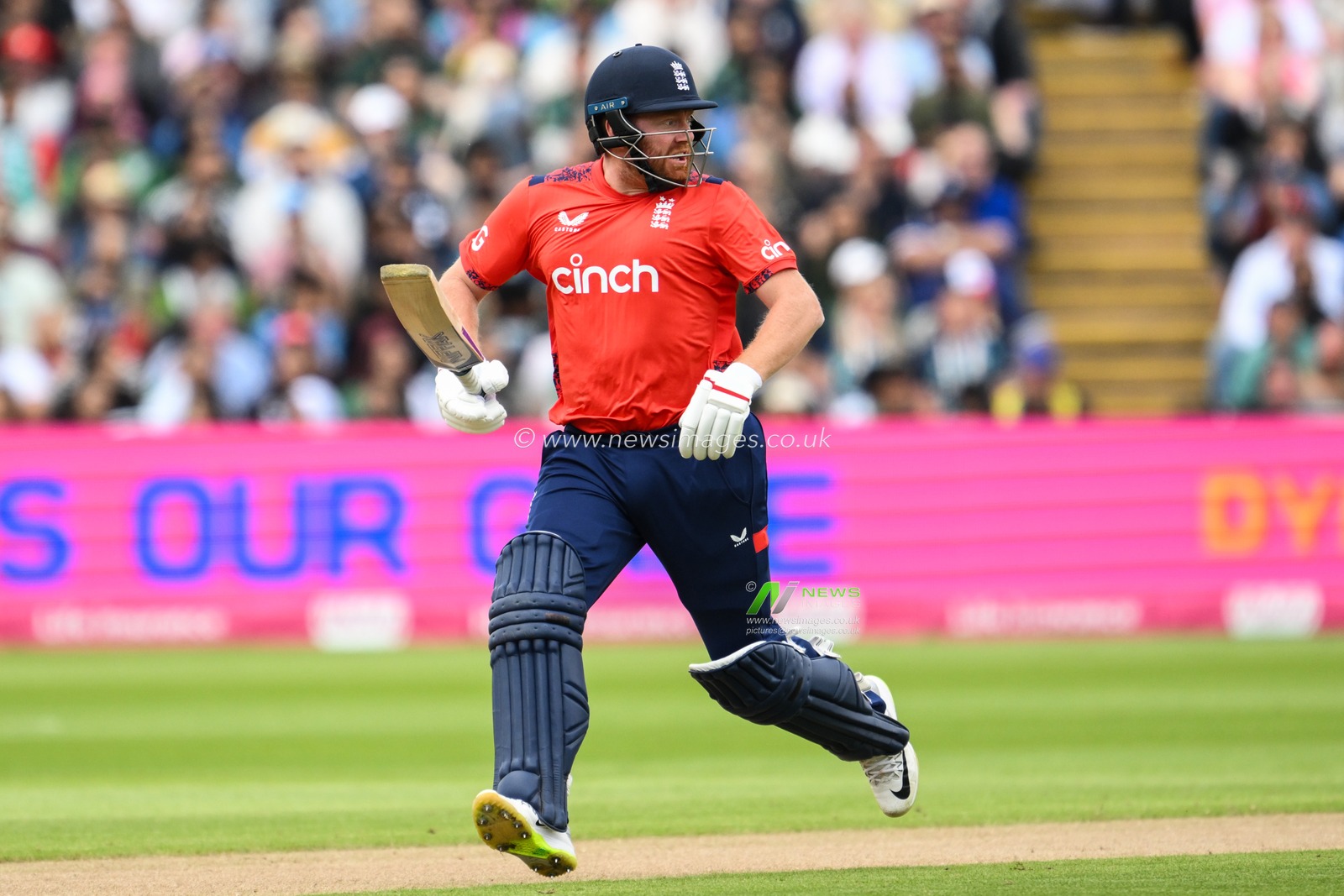 Jonny Bairstow of England runs between the wickets during the Vitality T20 International Series match England vs Pakistan at Edgbaston, Birmingham, United Kingdom, 25th May 2024

(Photo by Craig Thomas/News Images)