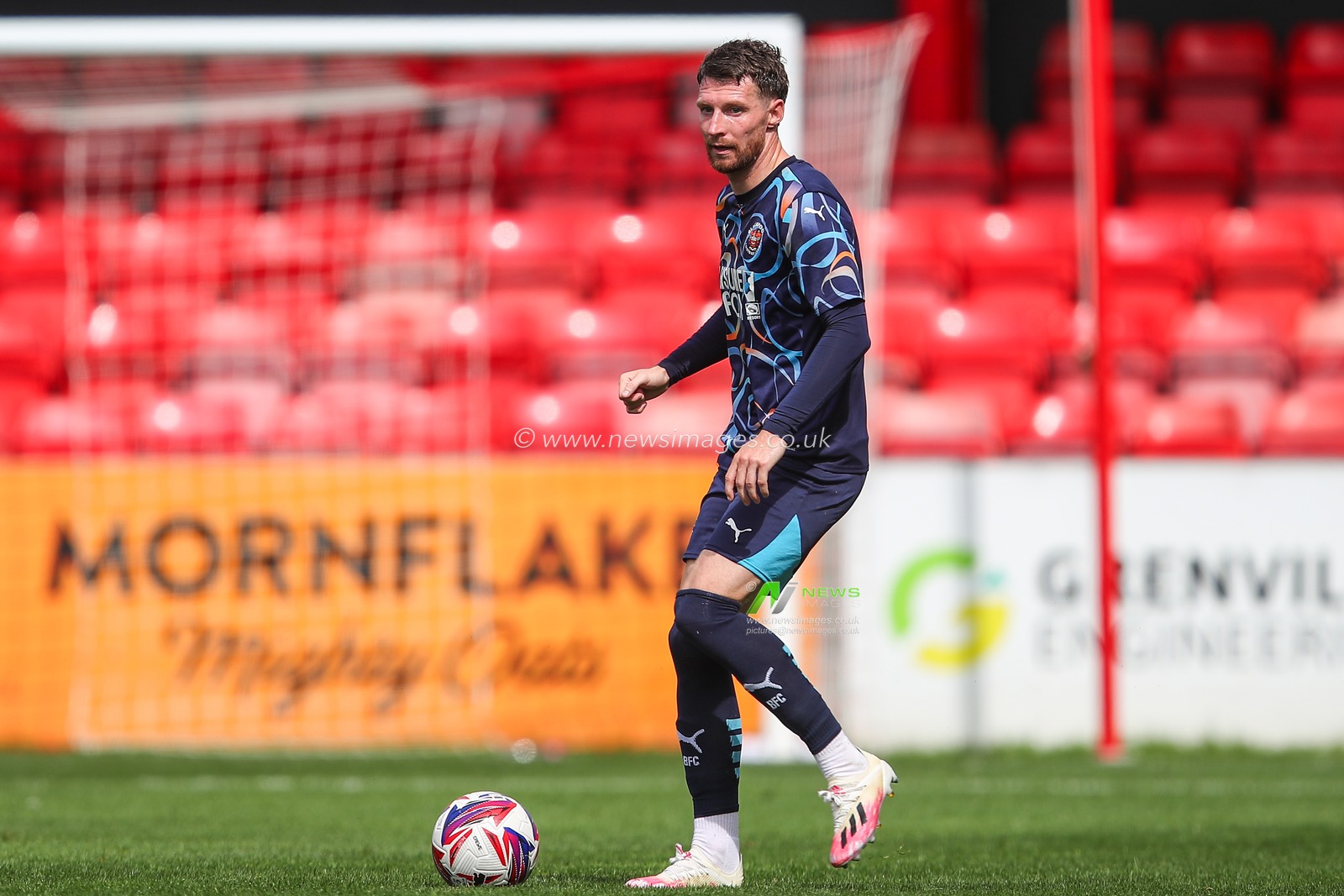 James Husband of Blackpool during the Pre-season friendly match Crewe Alexandra vs Blackpool at Alexandra Stadium, Crewe, United Kingdom, 3rd August 2024

(Photo by Gareth Evans/News Images)
