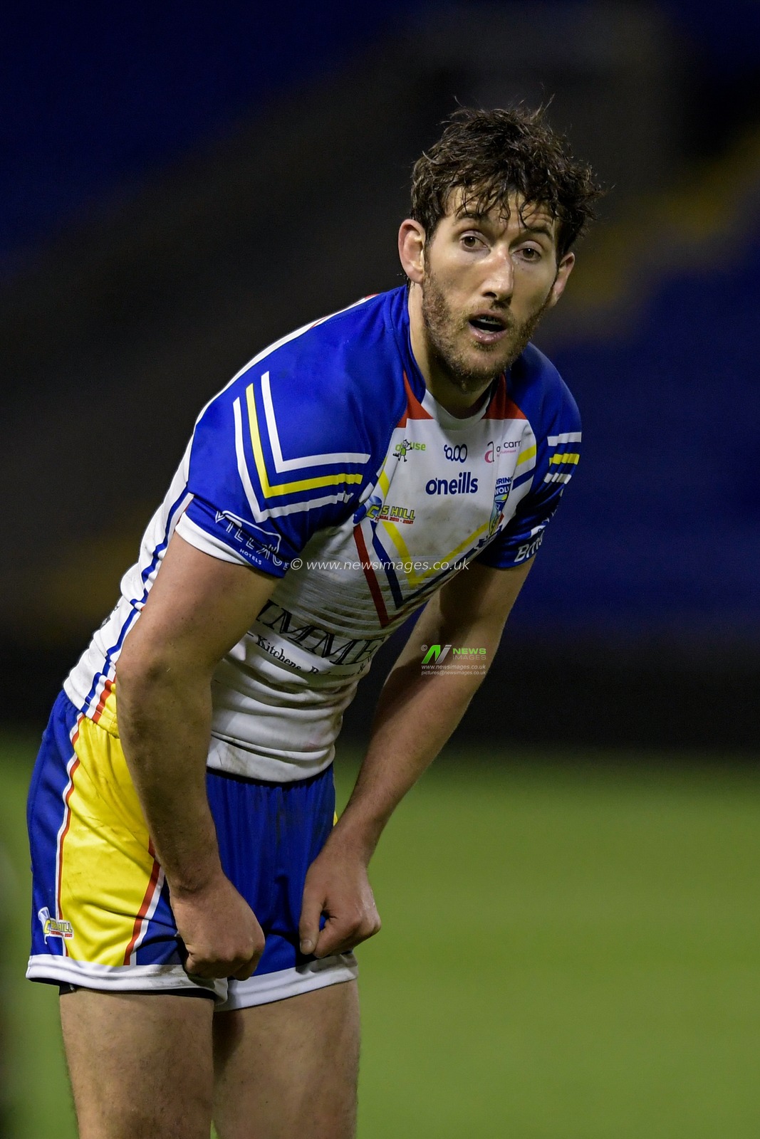 Stefan Ratchford (1) of Warrington Wolves in action during the game