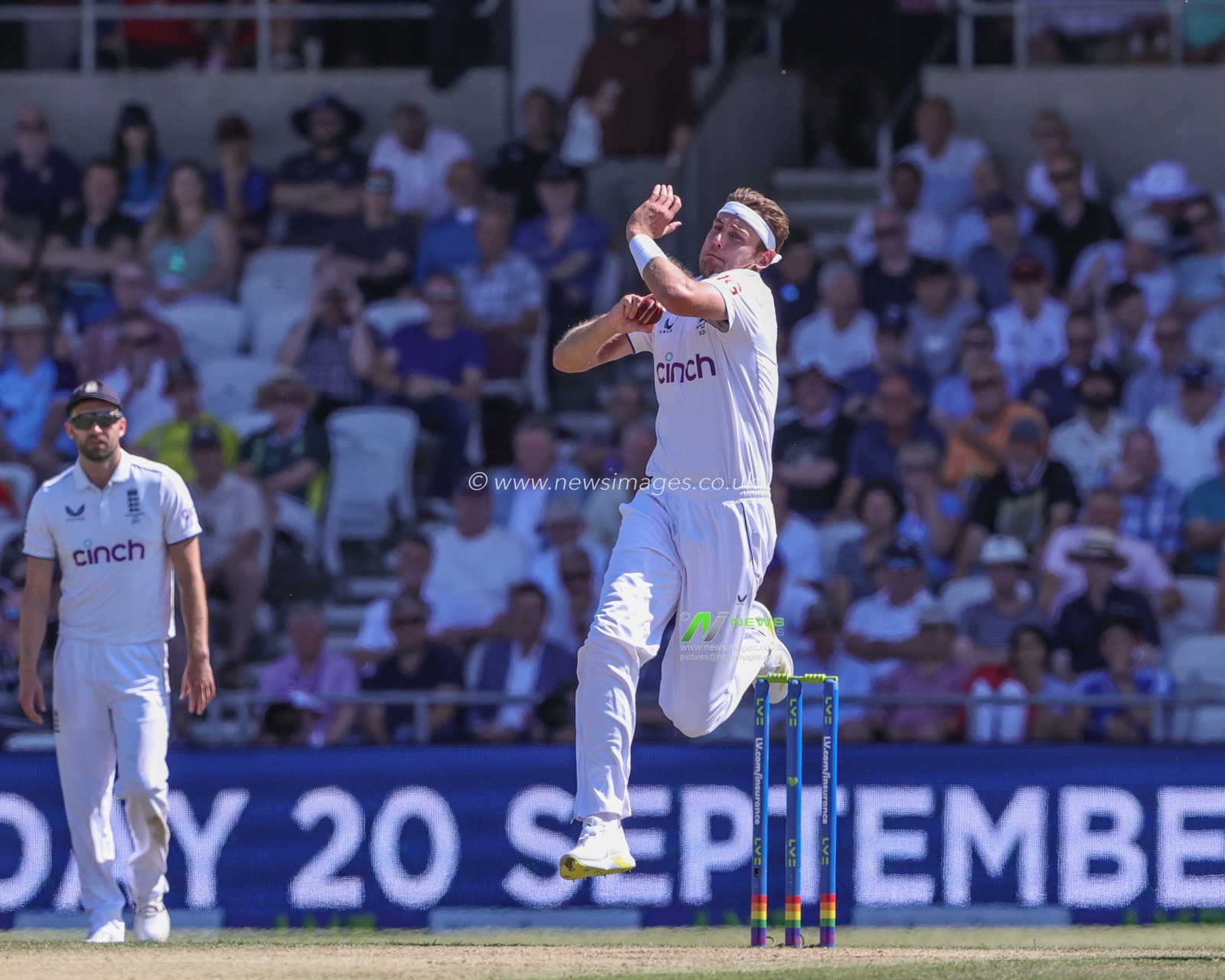 Stuart Broad of England delivers the ball during the LV= Insurance Ashes Third Test Series Day 2 England v Australia at Headingley Stadium, Leeds, United Kingdom, 7th July 2023

(Photo by Mark Cosgrove/News Images)