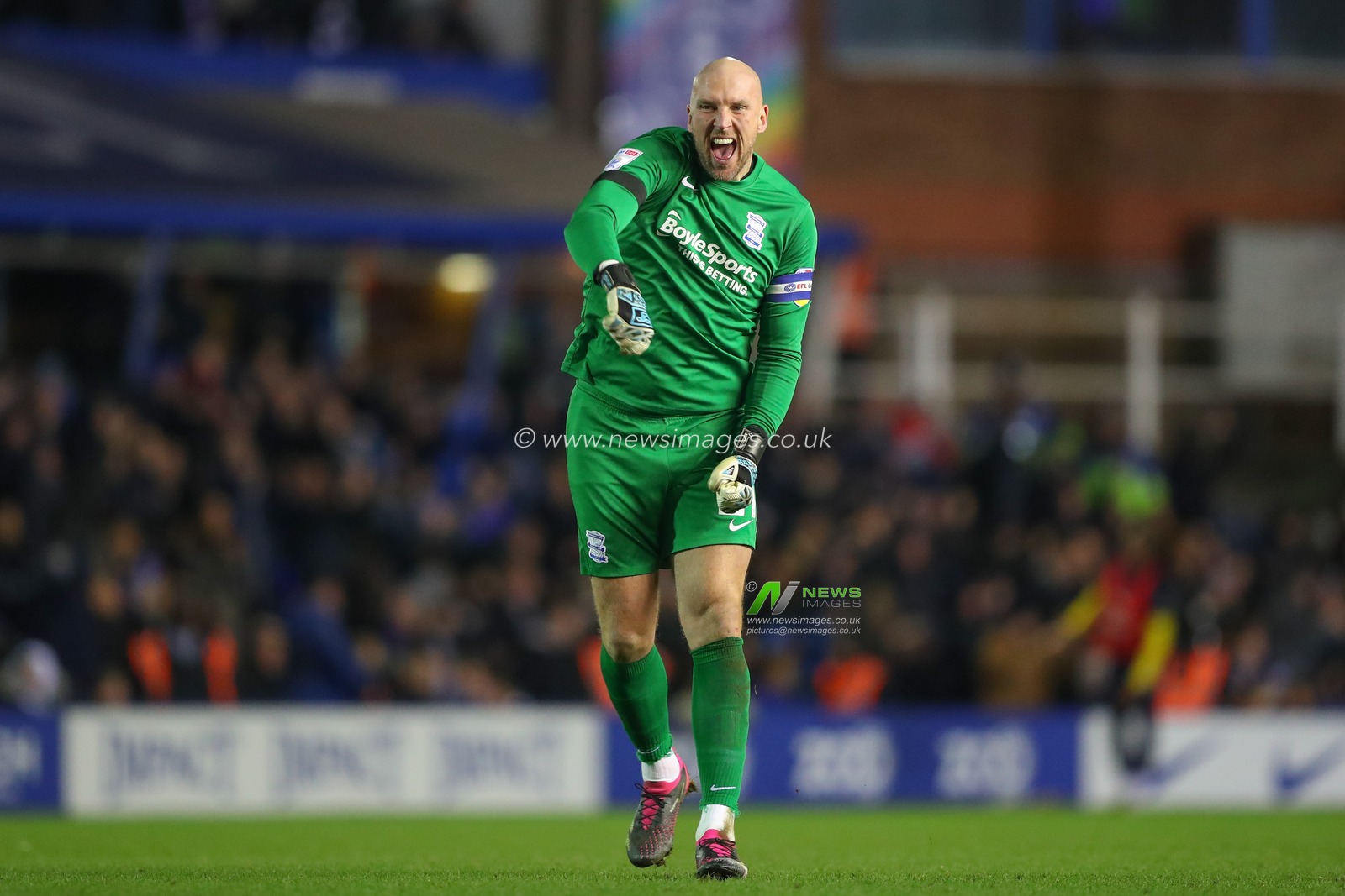 John Ruddy #21 of Birmingham City celebrates Krystian Bielik #31 of Birmingham City goal to make it 2-0 during the Sky Bet Championship match Birmingham City vs West Bromwich Albion at St Andrews, Birmingham, United Kingdom, 10th February 2023

(Photo by Gareth Evans/News Images)