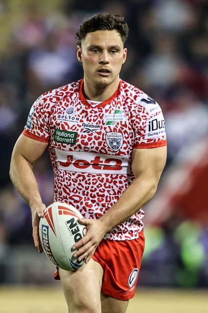 Lachlan Lam of Leigh Leopards during the Betfred Super League play-off Eliminator 1 match Leigh Leopards vs Wakefield Trinity at Progress With Unity Stadium, Leigh, United Kingdom, 26th September 2025

(Photo by Alfie Cosgrove/News Images)