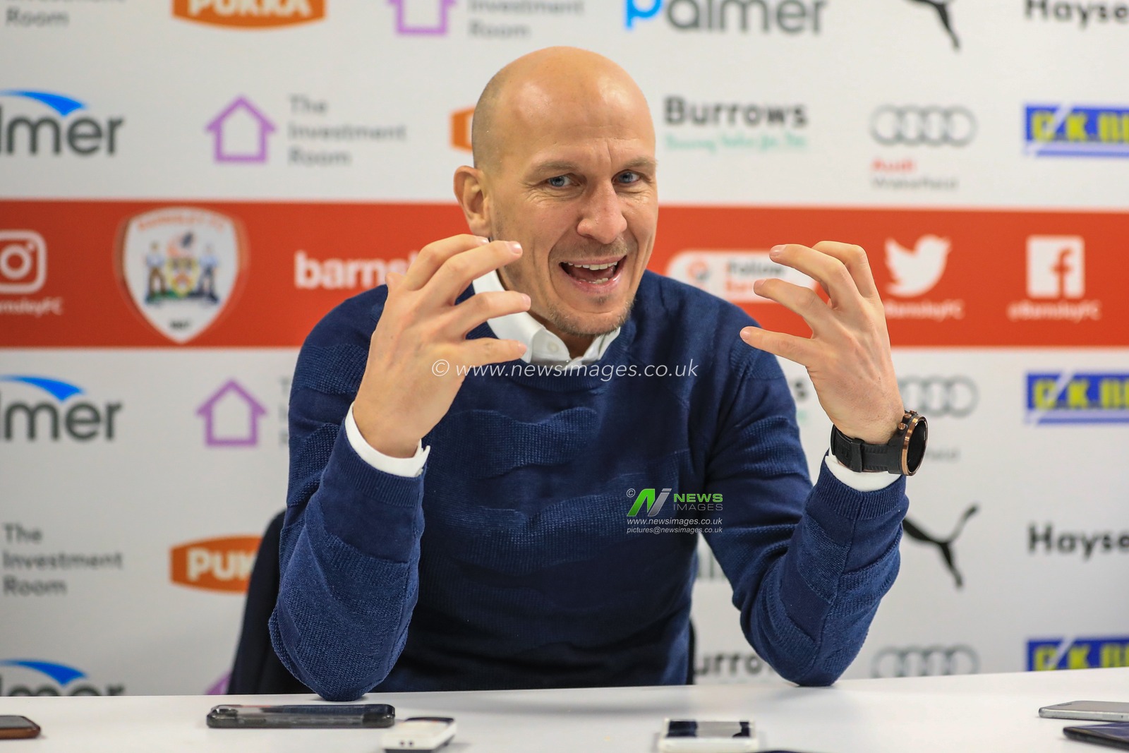 8th February 2020, Oakwell, Barnsley, England; Sky Bet Championship, Barnsley v Sheffield Wednesday : Gerhard Struber manager of Barnsley FC speaks to the press after Barnsley hold out for a 1-1 draw
