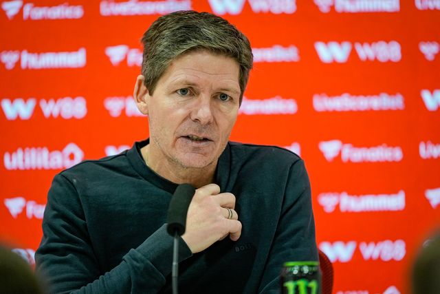 Crystal Palace manager Oliver Glasner in the manager post-match press conference during the Premier League match Sunderland vs Crystal Palace at Stadium Of Light, Sunderland, United Kingdom, 17th January 2026

(Photo by Maynard Manyowa/News Images)