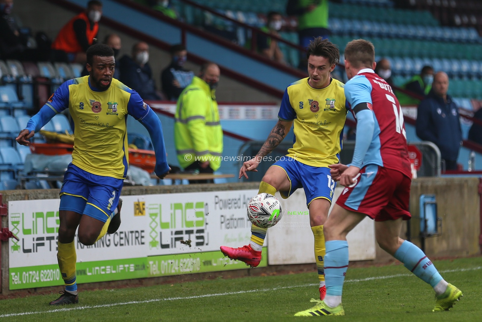 Cameron Coxe #12 of Solihull Moors in action during the game