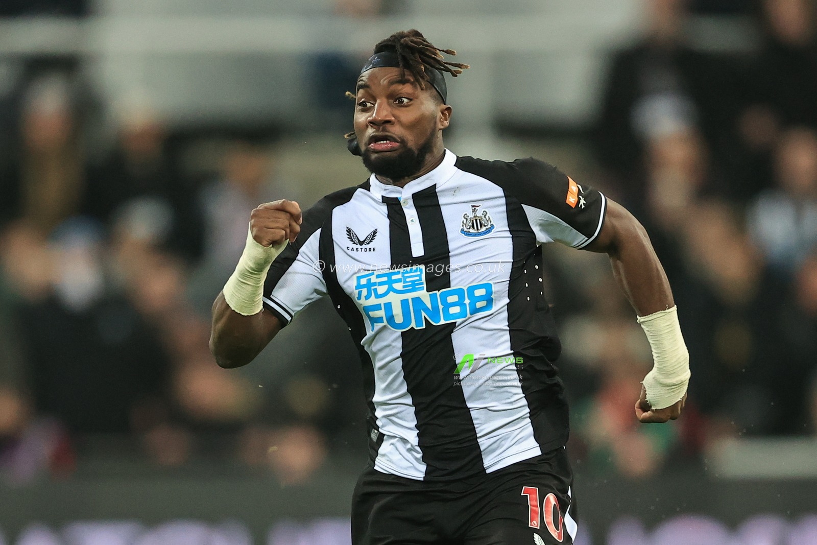 Allan Saint-Maximin #10 of Newcastle United in action during the game